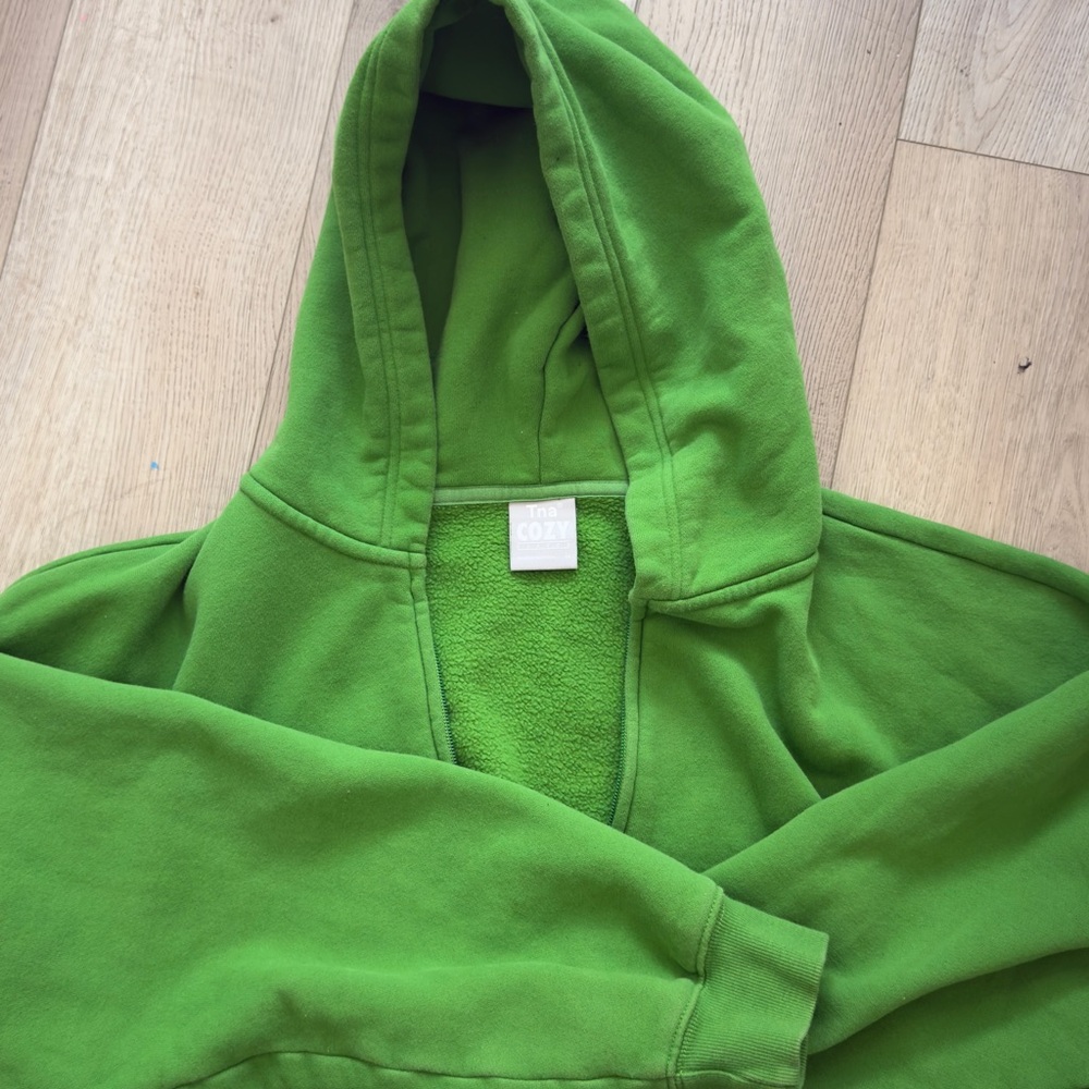 TNA Cropped Green Hoodie